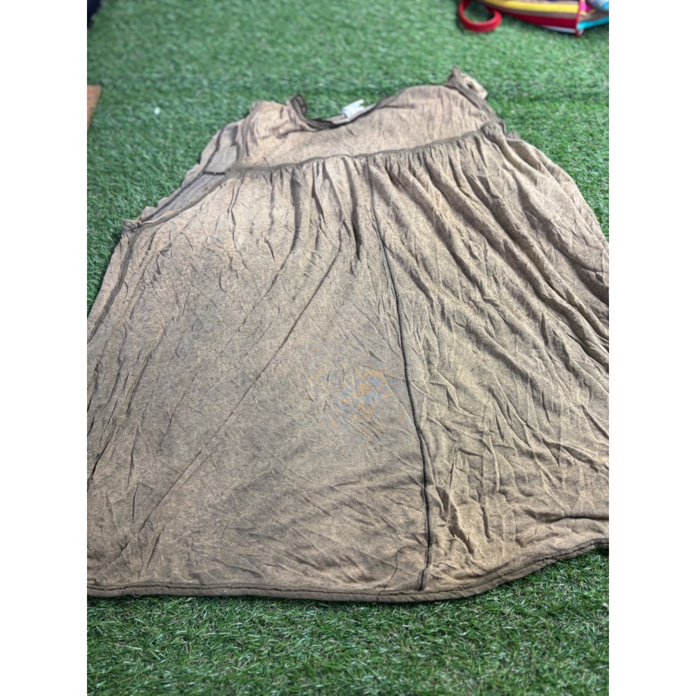 We‎ The Free Distressed Knit Tank Top Khaki Green Size Medium